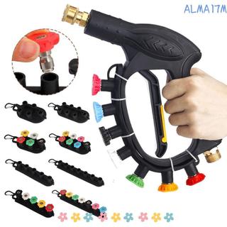 Vòi phun rửa áp lực cao ALMA1, phích cắm nhanh 1 / 4 Inch nhiều màu có giá đỡ vòi phun, Phụ kiện rửa xe dễ dàng kết nối Máy làm sạch Máy phun giặt