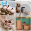 17 Dụng cụ điêu khắc gốm & đất sét, Dụng cụ hai mặt, gốm sứ Tay cầm bằng gỗ mịn để cắt tỉa, họa tiết dập nổi