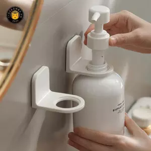{TB & Bag} Hộp đựng chai có thể điều chỉnh Hộp đựng dầu gội dính treo tường Sữa rửa tay Xà phòng treo chai Bảo quản phòng tắm Ra.