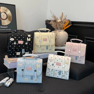 Túi Ba Lô Phong Cách Preppy Cô Gái Hàn Quốc Nữ 2026 Phong Cách Mới Thời Trang Phù Hợp Với Một Vai Messenger Cầm Tay Túi Vuông Nhỏ