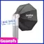 Guansfs Guansfs Godox LM-S25 Bộ khuếch tán hộp mềm hình bát giác mini tương thích với đèn flash máy ảnh Lux Master Retro