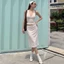 Cutenew Váy Chắc Chắn Phù Hợp Với Ngọt Ngào Cổ Chữ V Lưng Hình Eo Skinny Nữ Mùa Hè Pháp Lãng Mạn Tính Khí Phong Cách