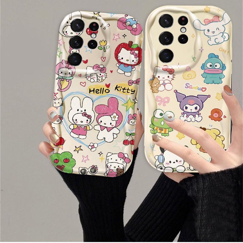 Thích hợp cho Samsung S20 S21 S22 S23 S24 S25 S26 + FE Plus Ultra 3D Bảo vệ TPU mềm Khủng long dễ thương Vỏ điện thoại chống sốc