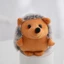 Móc khóa sang trọng PYCOU Hedgehog, Móc khóa kim loại sang trọng mềm mại Búp bê nhím sang trọng, Móc khóa động vật nhồi bông màu nâu dễ thương đáng yêu để trang trí ba lô