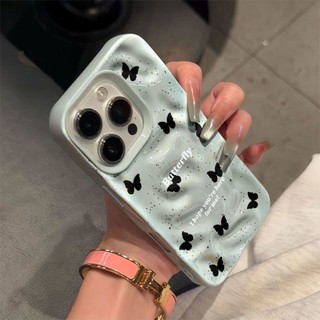 Thời Trang 3D Họa Tiết Nhăn Mực Bắn Họa Tiết Bướm Đen Dành Cho Realme C63 C65S C55 C53 C51 NFC Note 50 C35 C33 C30 C25 C25S C21Y C25Y C21 Vỏ Kẹo Mềm
