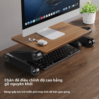 [VINZEO] Kệ Nâng Màn Hình Máy Tính Gỗ Thật Cao Cấp - Bảo Hành 1 Đổi 1 - Điều Chỉnh Độ Cao, Gập Gọn Thông Minh