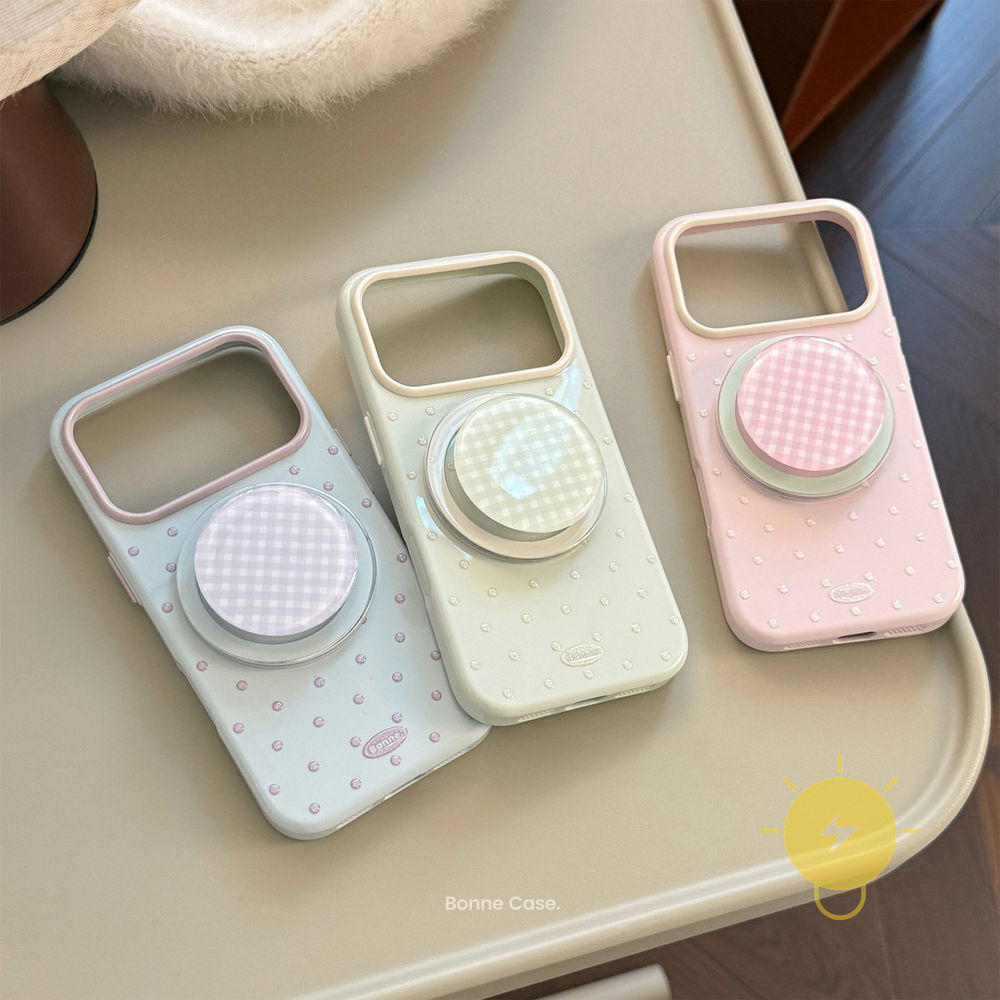 Phone Case For iPhone 17 Pro Max 16 15 14 13 with Griptok TPU Magnetic with Griptok Aesthetic Korean Cute
