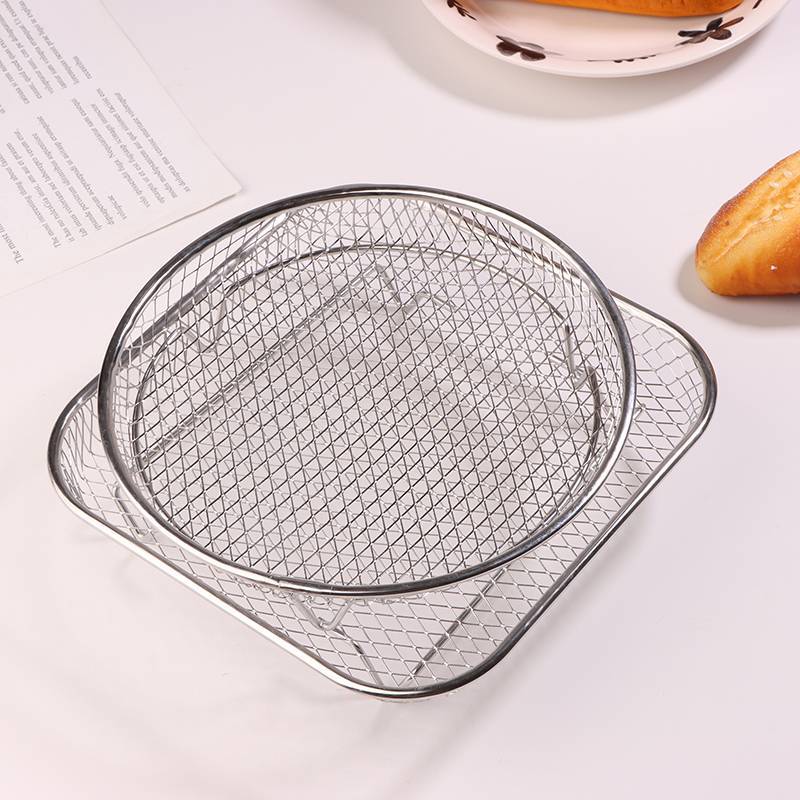 Newsmallbrains 1 Nồi Chiên Không Khí Ra Staable Nướng Ra Thép Không Gỉ Nướng Giỏ Chống Dính Airfryer Khay Dây Ra Giỏ Tiện Ích Nhà Bếp NSB