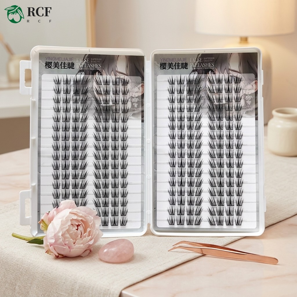 Phong cách Manga tự nhiên Lông mi giả Cụm đơn Thân cây vô hình C Curl 9-13mm