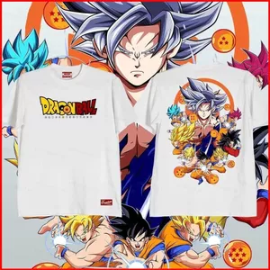 YB1 Dragon Ball Son Goku Saiyan Cosplay Vải Full Graphic Mùa Hè Áo Thun Cho Trẻ Em Anime Tay Ngắn Top BY1