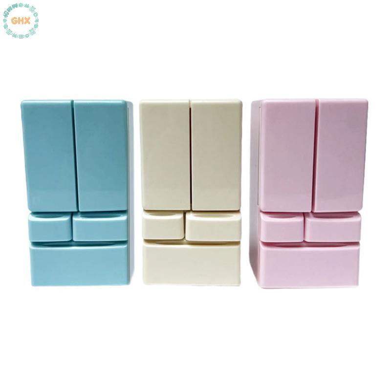 GHX Nhựa Thu Nhỏ Tủ Lạnh Mô Phỏng Mini Cửa Đôi Tủ Lạnh Mô Hình Thủ Công Nội Thất Nhà Búp Bê Phụ Kiện VN