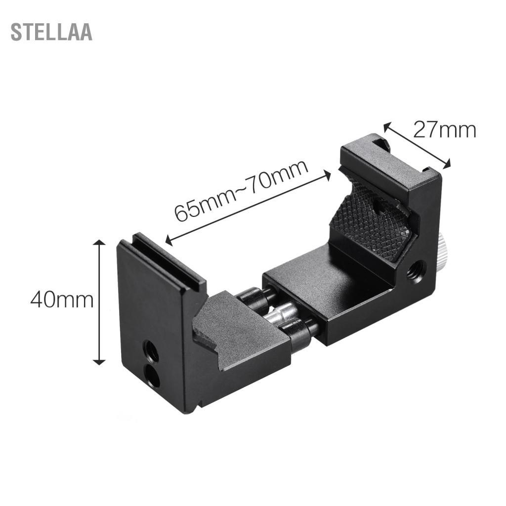 Stellaa Stellaa Giá đỡ ba chân điện thoại Kẹp giá đỡ đa năng có lỗ vít 1/4 inch để chụp ảnh tự sướng Vlogging