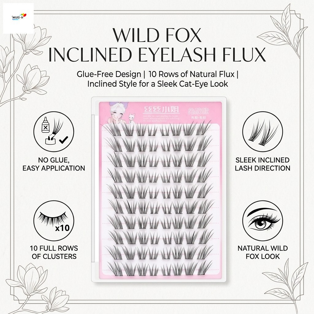 Lông mi giả kiểu Fox C Curl Dày tự nhiên 10-13mm Sợi tổng hợp màu đen Phần mở rộng mi