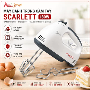 Máy đánh trứng cầm tay Scarlett công suất 180W thiết kế nhỏ gọn, tiện lợi, dễ sử dụng