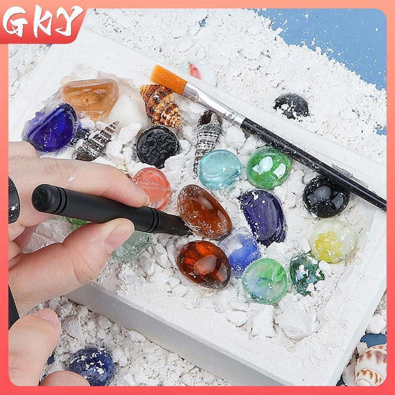 GKY 1 Bộ Đào Đá Quý Cho Kho Báu Khủng Long Hóa Thạch Khai Thác Kho Báu Hộp Mù Trẻ Em Khảo Cổ Học Khai quật Đồ Chơi GKY