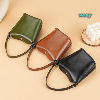 Túi xô WOAY, Túi xách da PU mềm cổ điển, Túi đựng chìa khóa son môi cổ điển thông thường dành cho nữ