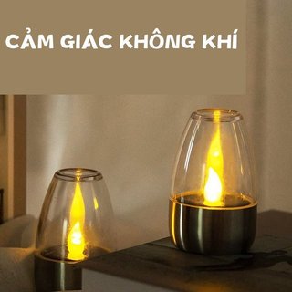 Đèn nến năng lượng mặt trời Đèn ngủ LED ấm áp Chăm sóc mắt Trang trí phòng ngủ Sân vườn lãng mạn