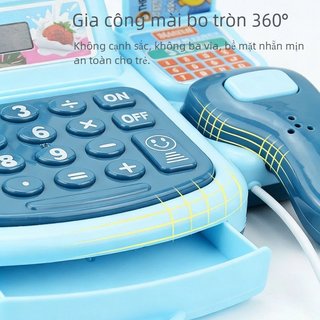 Đồ chơi máy tính tiền cho trẻ em Màn hình LCD Giả vờ chơi Cửa hàng tạp hóa Bộ học toán giáo dục