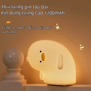 Đèn ngủ có thể sạc lại USB dễ thương Đèn cảm ứng silicon 3 hẹn giờ độ sáng Phòng ngủ Ký túc xá trẻ em