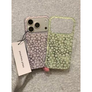 Ốp Điện Thoại Thích Hợp Cho iPhone Phong Cách Hàn Quốc Mùa Xuân Hồng Xanh Hoa Thích Hợp Cho iPhone17PROMAX Ốp Điện Thoại 16 Nữ 14 / 13 / 12 Mềm 15 Vỏ Bảo Vệ Ngọc Trai VQ9T