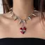 Chocker Punk Gothic Kim Loại Gai Đinh Tán, Phù Hợp Nam Nữ, Phụ Kiện Trang Sức Y2K