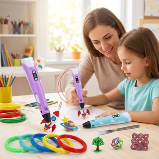 Bộ dây tóc bút in 3D có thể điều chỉnh nhiệt độ Hiển thị trẻ em Vẽ đồ chơi nghệ thuật sáng tạo