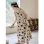 Đầm dài nữ plus size chấm bi dáng rộng từ vải lanh cotton mát mẻ cho mùa hè