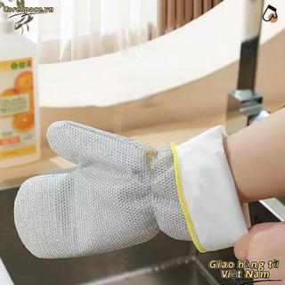 [Vận chuyển nhanh] Găng tay rửa chén CORESSPACE, Găng tay làm sạch công việc nhà dày chống thấm nước, Bàn chải bát làm sạch gia đình Găng tay bạc làm sạch kéo dài