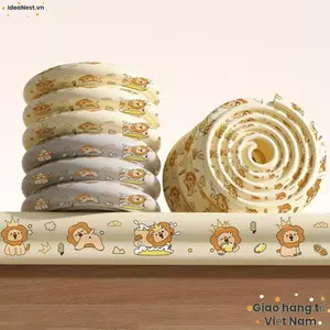 Đệm chống va chạm IDEANEST, Dải bảo vệ cạnh bàn 2m an toàn cho bé, Họa tiết kỹ thuật số hoạt hình thực tế Mềm mại dày dặn bảo vệ góc tường Trẻ em