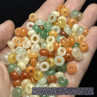 ((20 Chiếc) Ngọc Lụa Vàng Tự Nhiên 8 x 5 Mm Bánh Mì Vòng Bàn Tính Hạt Vòng Tay Tự Làm Phụ Kiện