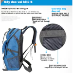 🏕️ Ba Lô Leo Núi Ngoài Trời 50L | Nylon Dày Chống Nước & Xước, Ngăn Nhiều Ngăn, Dáng 3D Thoáng Mát, Có Thể Treo Trang Bị, Dành Cho Trekking & Du Lịch — ảnh 7