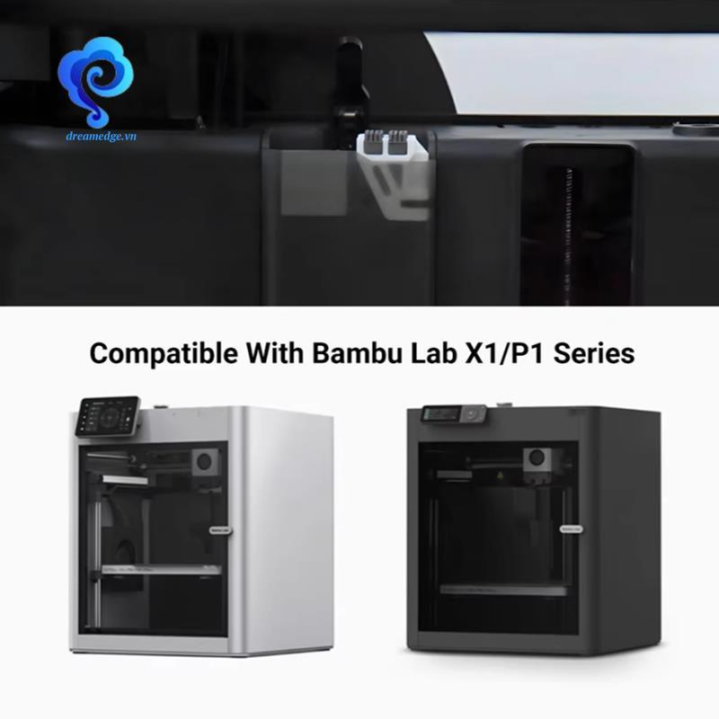 [dreamedge] Dành cho phòng thí nghiệm X1 / X1C / P1P / P1S Vòi phun gạt nước vòi phun hai hàng Bàn chải silicon gắn Máy chà sàn đầu in Wiping Cleaner