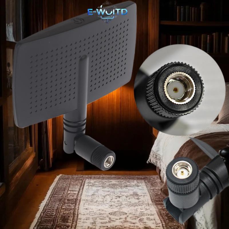 E-WOITD 1 Cái Tăng Cao 8dBi Bộ Định Tuyến Bên Ngoài Tăng Cường Tín Hiệu Định Hướng Trên Không 2.4GHz Wifi Wlan Ăng Ten MIMO Không Dây E-WOITD
