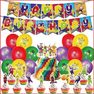 ST2 Teletubbies Chủ Đề Trẻ Em Sinh Nhật Trang Trí Biểu Ngữ Bánh topper Bóng Bộ Cung Cấp TS2