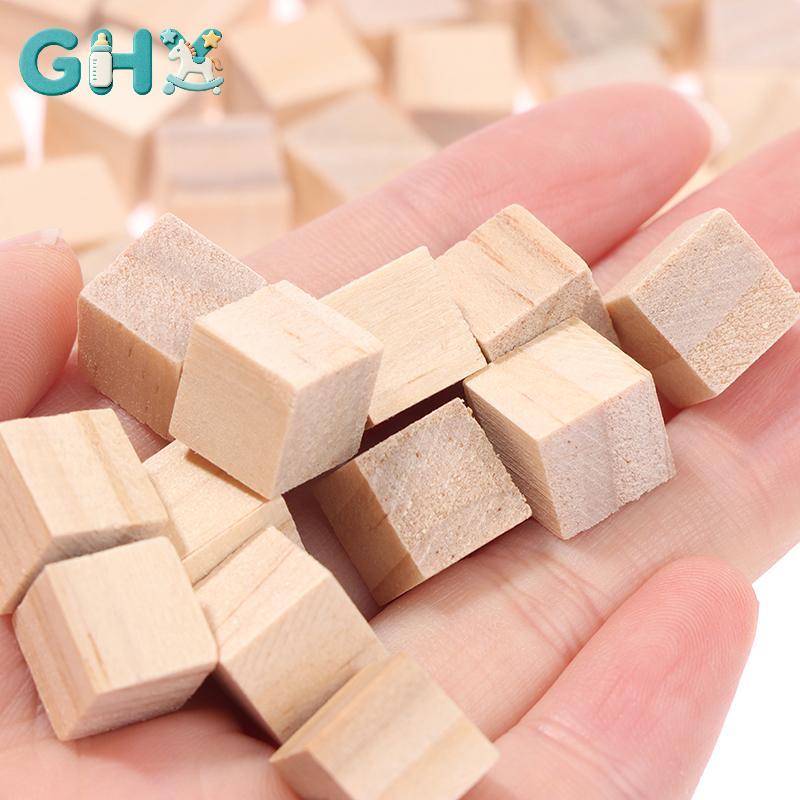 GHX 100 Chiếc Chưa Hoàn Thành nk Mini DIY Gỗ Vuông Khối Chắc Chắn Cho Đồ Gỗ Thủ Công VN