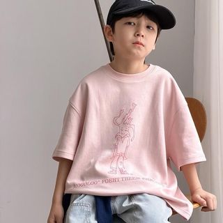 [Dou Dou Kid] AP78 Áo Thun Trẻ Em Thiết Kế Độc Đáo Màu Hồng Và Xanh Cốm Phong Cách Thời Trang Hiện Đại