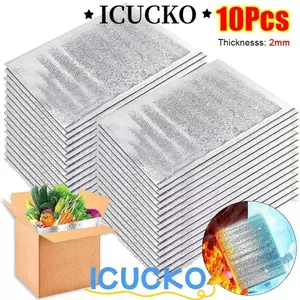 ICUCKO 10 Cái / gói Túi Cách Nhiệt, Đóng Gói Giao Hàng Túi Giấy Nhôm, Băng Di Động Ấm Áp 2 Mm Thực Phẩm Giữ Nhiệt Túi Bảo Quản Đồ Uống