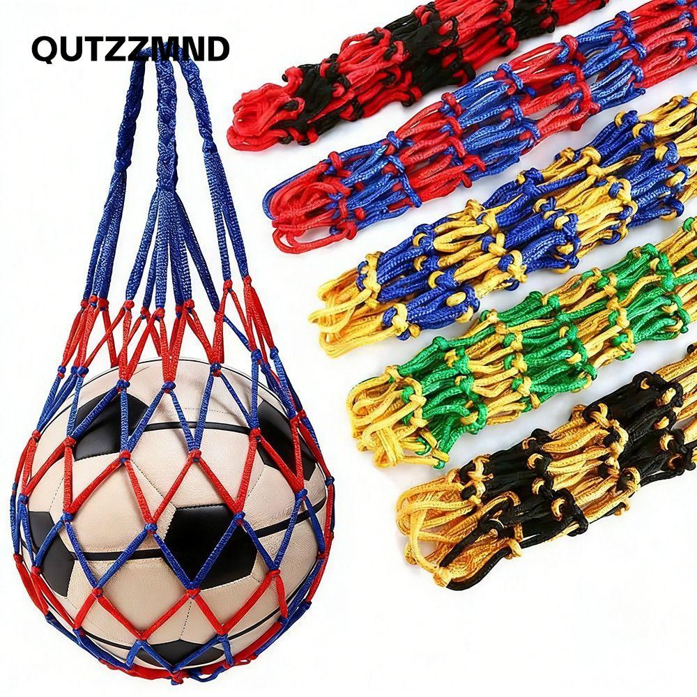 Túi đựng bóng rổ QUTZZMND, Túi nylon nylon nhiều màu, Thiết bị di động thể thao Bóng dệt Túi bóng đá