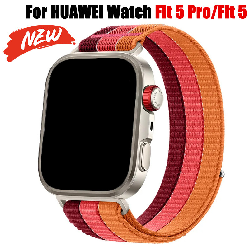 Dây đeo vòng nylon trường cho Huawei Watch Fit 5 Pro / Fit 4 Pro dây đeo đồng hồ thể thao dệt cho vòng đeo tay Huawei Watch Fit 5 / 4 / 3