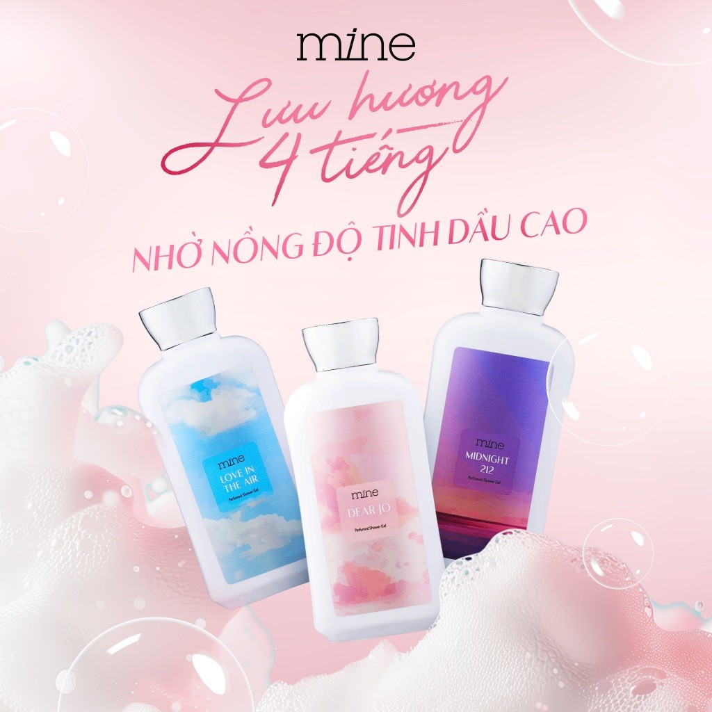 Sữa Tắm Hương Nước Hoa Mine Perfumed Shower Gel Thơm Quyến Rũ Hỗ trợ Dưỡng Ẩm Và Dưỡng Sáng Da 470/750g