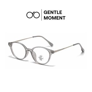 Kính mắt mèo oval GENTLE MOMENT gọng kim loại chống ánh sáng xanh chống tia UV thời trang nữ GMK207