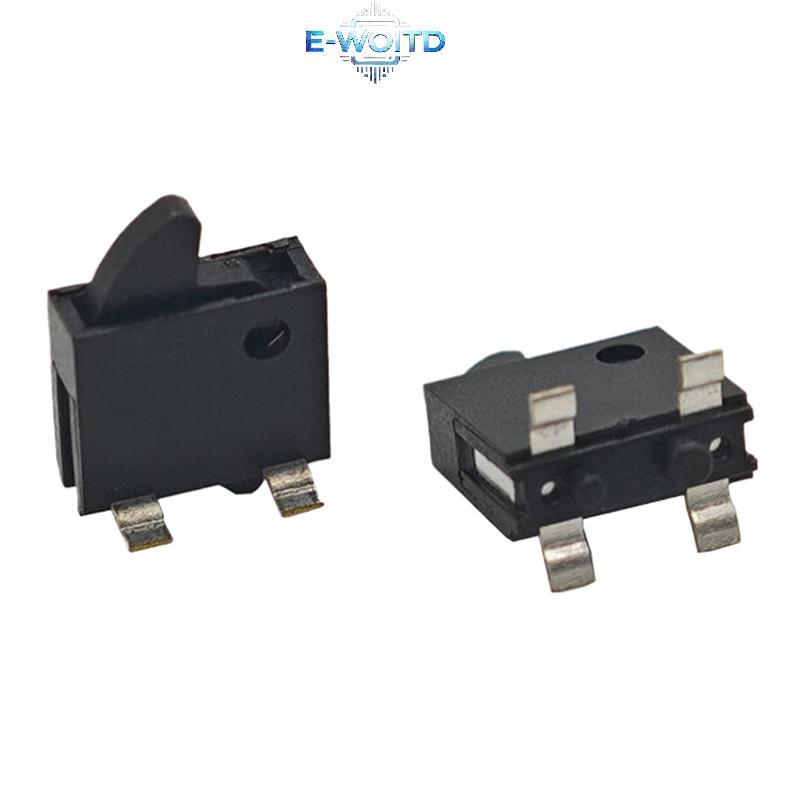 E-WOITD 10 Cái KFC-W-14 4 Pin Mini Trượt Công Tắc Đặt Lại Micro Chuyển Đổi Công Tắc Thu Nhỏ Giới Hạn Cột Dọc 16V 100mA E-WOITD