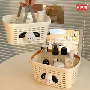 Giỏ Đựng Đồ Nhà Tắm HomeMate Có Quai Xách Hình Cún Dễ Thương, Giỏ Đựng Mỹ Phẩm & Đồ Cá Nhân Đa Năng