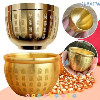 ALMA1 1 Cái Đồng Thau Nguyên Chất Cornucopia, 4.5-7cm Thu Hút Sự Giàu Có Xi Lanh Gạo Baifu, Nhỏ Bề Mặt Tốt Lành Đánh Bóng Bình Cốc Học Trang Trí Quà Tặng