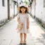 2-5 Tuổi Trẻ Em Bé Gái Rơm Mũ Chống Nắng Có Túi Đeo Ngang Bộ Tulip Nơ Ren Viền Rộng Vành Đi Biển Mũ Thường Ngày Cho Bé Mùa Hè Mũ