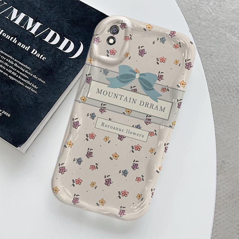 Vỏ Cho Redmi 9A Redmi 9i Phim Hoạt Hình Kem Nơ Cặp Đôi Mềm TPU 3D Sóng Silicon Vỏ Điện Thoại
