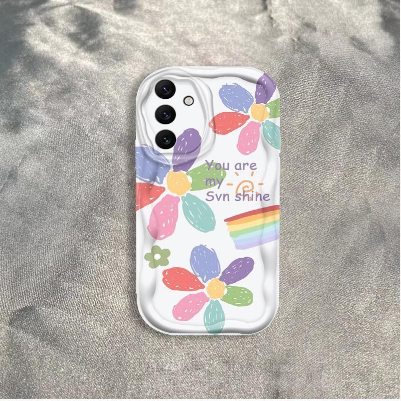 Thích Hợp Cho Samsung A04S A05S A13 5G A14 A15 A16 A17 A25 A35 A55 A56 Phụ Kiện Kem 3D In Da Báo Mềm Kitty TPU Vỏ Điện Thoại Chống Sốc