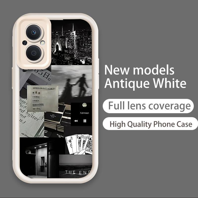 Ốp Lưng Cho OPPO Reno 7Z 8Z 5G Hoạt Hình Silicon Mềm TPU Cây Dừa Thẩm Mỹ Mắt Thiên Thần Vỏ Điện Thoại Chống Sốc