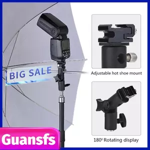 Guansfs Guansfs Acouto E Loại Đèn Flash Camera Chân Đế Hợp Kim Nhôm Đèn Gắn Kết Với ​​Đế Adapter Dù Phản Quang Giá Đỡ