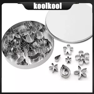 Kool 12 Cái Khuôn Làm Bánh Quy Hình Hoa Bằng Thép Không Gỉ Mini Bánh Quy Cắt Để Nướng Bánh